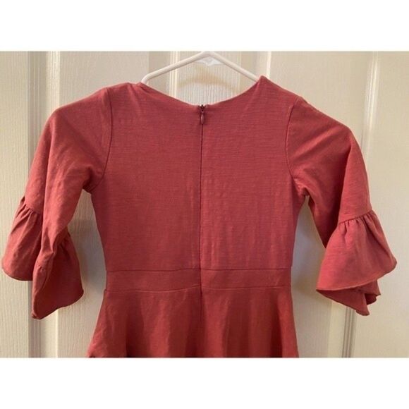 Joyfolie Mia Joy Dress Tiered Ruffle Bell Sleeves Side Bow Tie Girls Size 8 - Picture 8 of 9